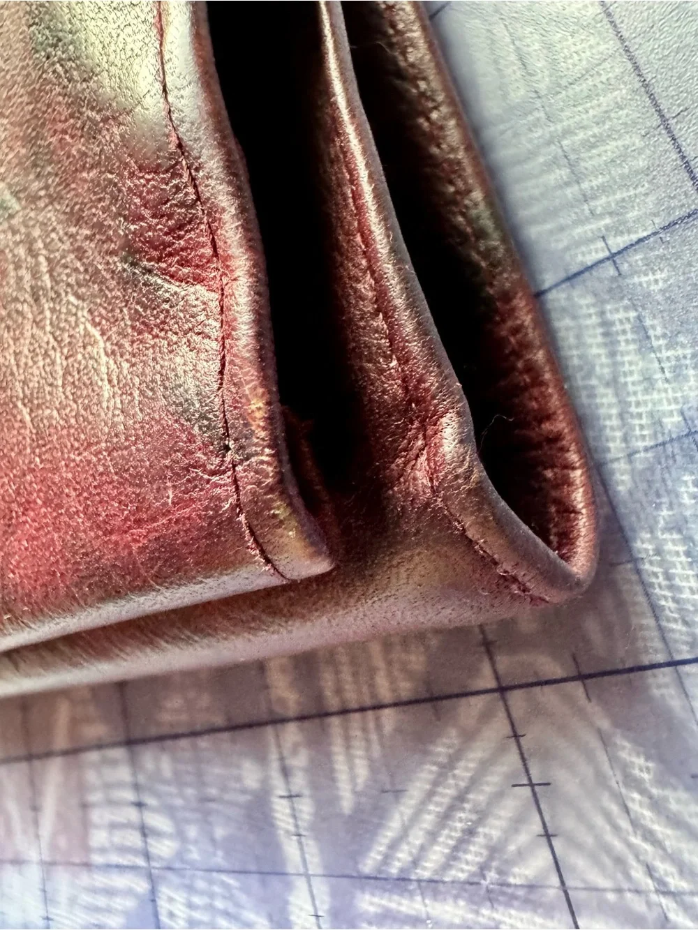 Buxton Burgundy Leather Wallet with Embossed Floral Flap